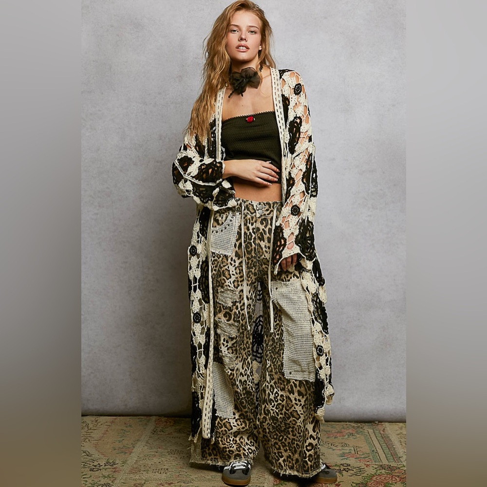 P81 2 Left! POL Bohemian Lace Kimono
